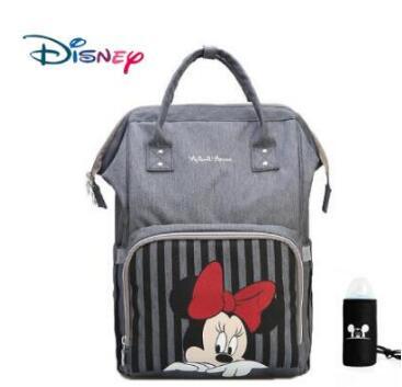 Mochila Maternidade Multifuncional Disney® Com Aquecedor USB E Alças Para Carrinho De Bebê - Picuí Magazine