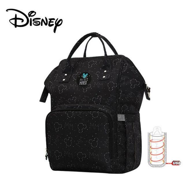 Mochila Maternidade Multifuncional Disney® Com Aquecedor USB E Alças Para Carrinho De Bebê - Picuí Magazine