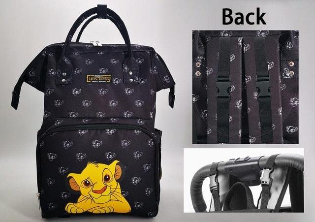 Mochila Maternidade Multifuncional Disney® Com Aquecedor USB E Alças Para Carrinho De Bebê - Picuí Magazine