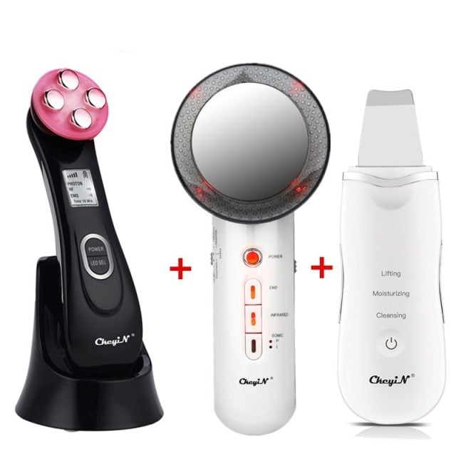 Kit SPA: Ultrassônico LipoFácil + EMS Mesoterapia & RF Radio Frequência + Purificador Ultrassônico - Picuí Magazine