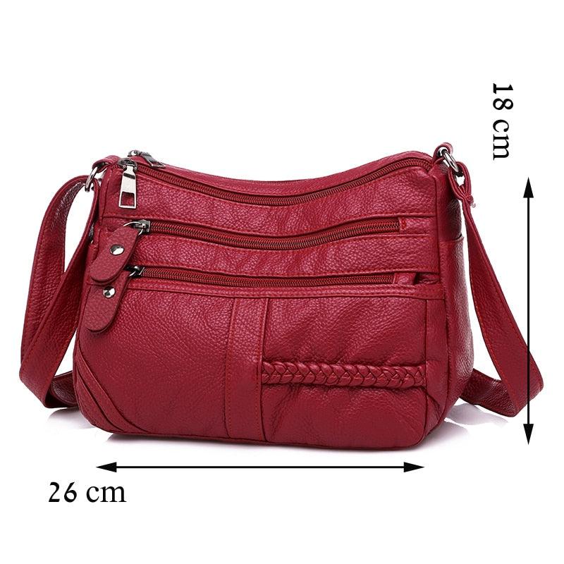 Bolsa CrossBody De Couro Macio | Queima de Estoque + Frete Grátis - Picuí Magazine