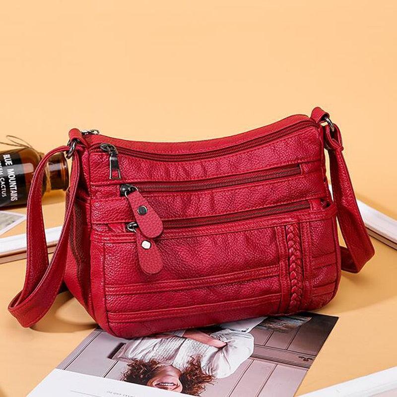 Bolsa CrossBody De Couro Macio | Queima de Estoque + Frete Grátis - Picuí Magazine