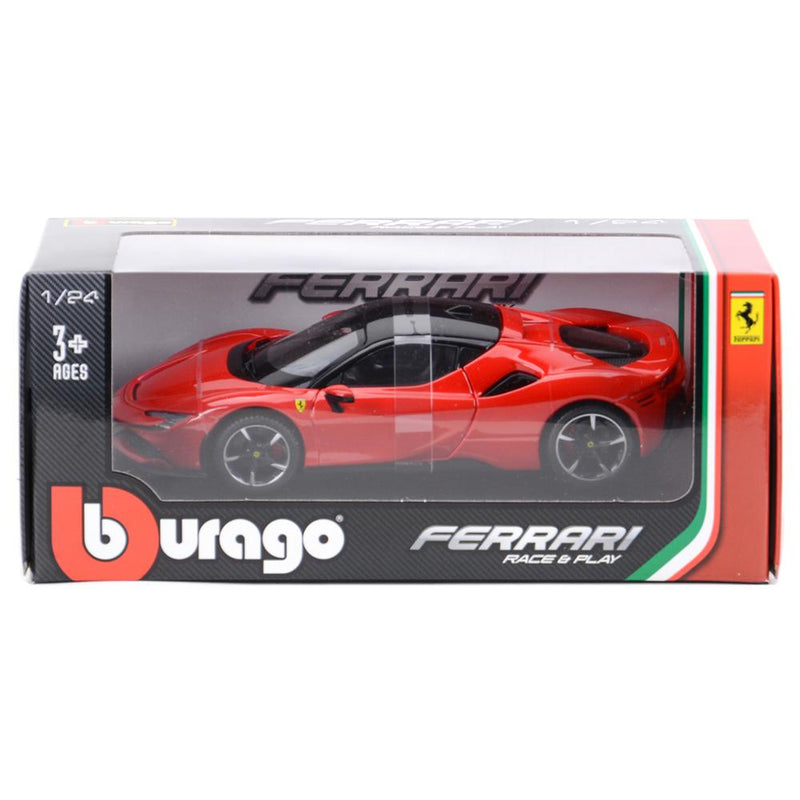 Miniatura Ferrari SF90 Stradale 1:24 Vermelho Bburago - FRETE GRÁTIS! - Picuí Magazine