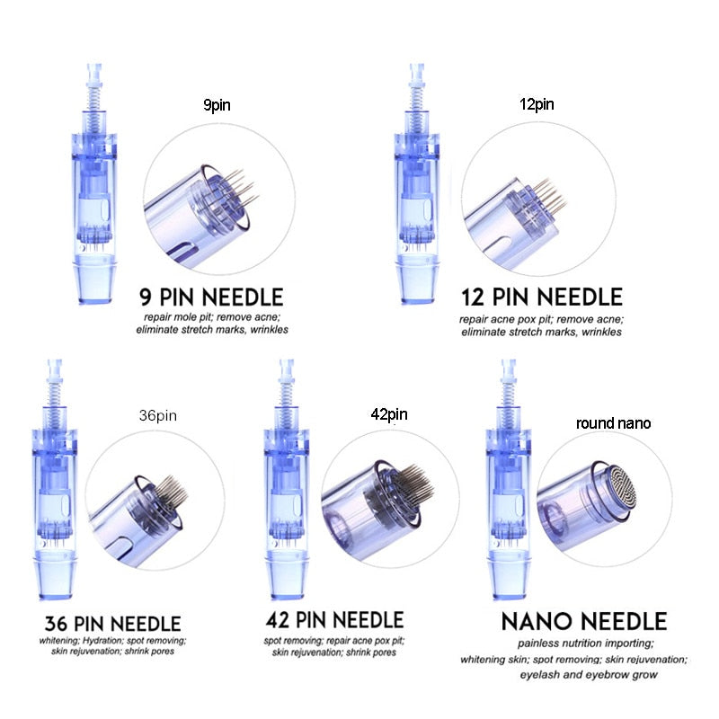 Cartuchos De Agulhas De Baioneta Para Caneta Derma Dr Pen A1 9/12/36/42 pin / Nano, 10/50 Pçs + Frete Grátis - Picuí Magazine