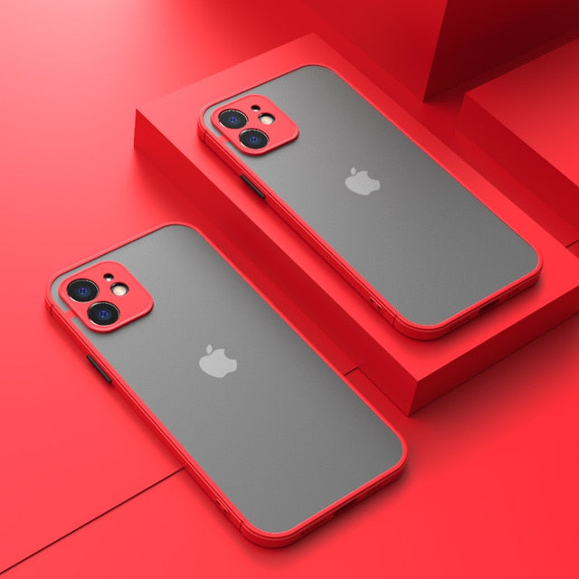 Capinha de Luxo À Prova de Choque Para iPhone 11 12 Pro Max Mini X XS XR 7 8 Plus SE - Picuí Magazine