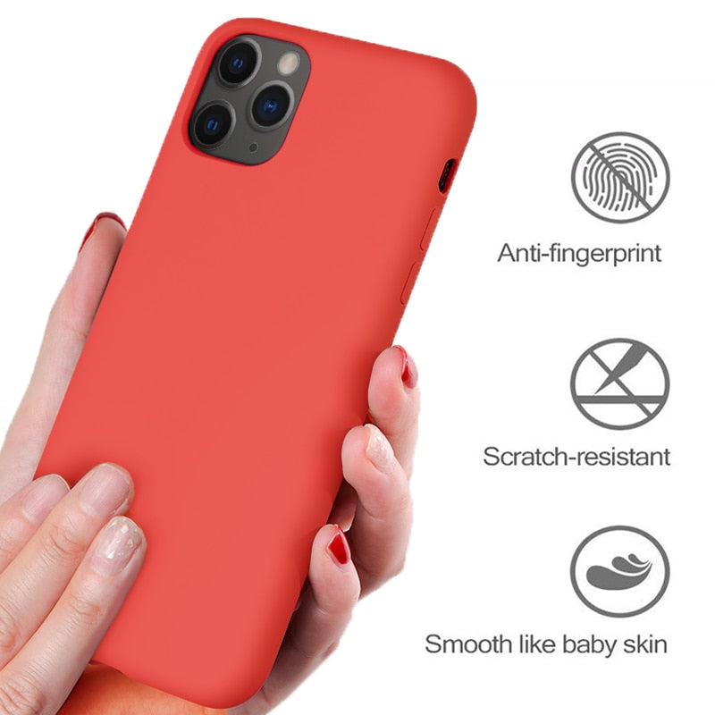 Capinha de Silicone À Prova de Choque - iPhone 6 6S 7 8 Plus 11 12 Pro X XR XS Max - Picuí Magazine