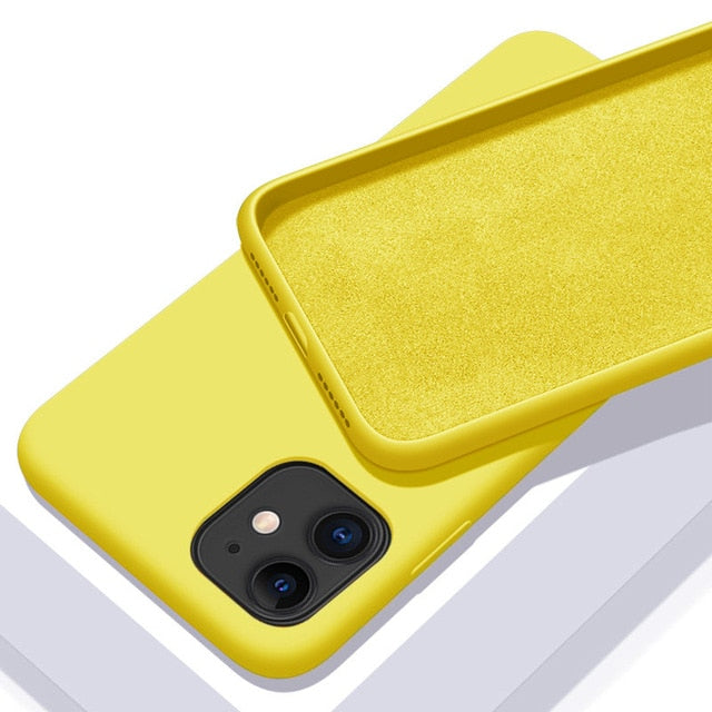 Capinha de Silicone À Prova de Choque - iPhone 6 6S 7 8 Plus 11 12 Pro X XR XS Max - Picuí Magazine