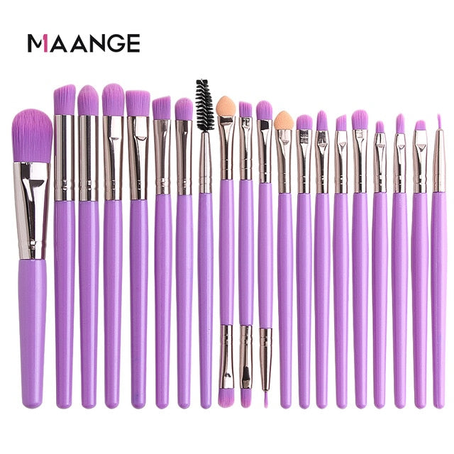 Kit de Pincel de Maquiagem MAANGE com 6/15/18/20Pcs. - Picuí Magazine