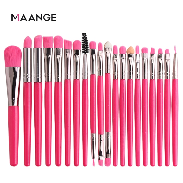 Kit de Pincel de Maquiagem MAANGE com 6/15/18/20Pcs. - Picuí Magazine