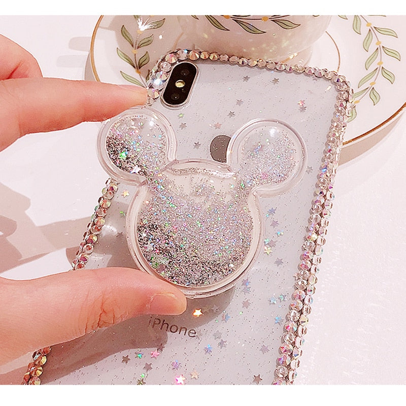 Case / Capinha de Luxo Com Glitter e Suporte Para iPhone e Samsung - Picuí Magazine