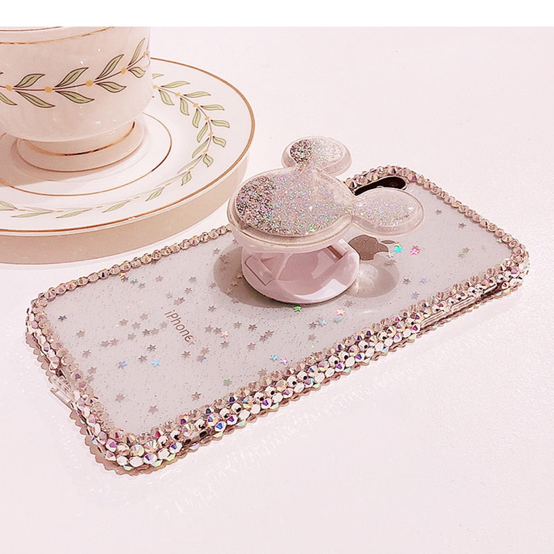 Case / Capinha de Luxo Com Glitter e Suporte Para iPhone e Samsung - Picuí Magazine