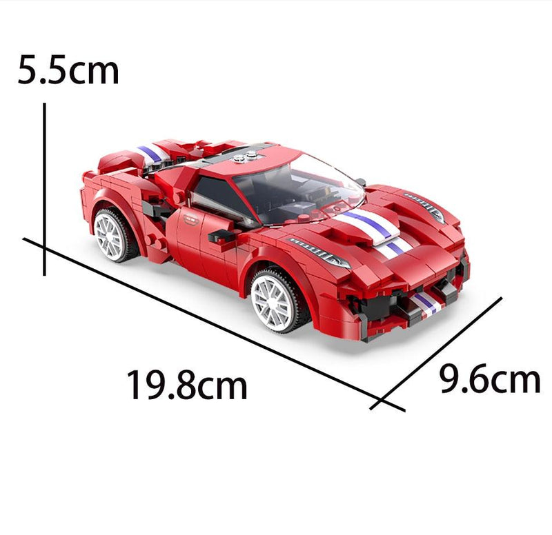 Super Carro Miniatura 488 em Blocos de Construção + Controle Remoto - Picuí Magazine