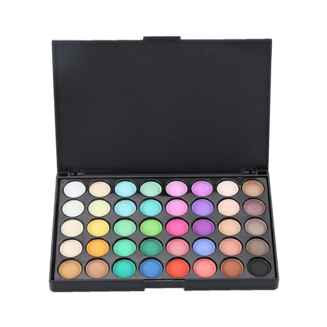 Paleta de Sombras com 40 Cores, Matte e Shimmer, de Longa Duração. - Picuí Magazine