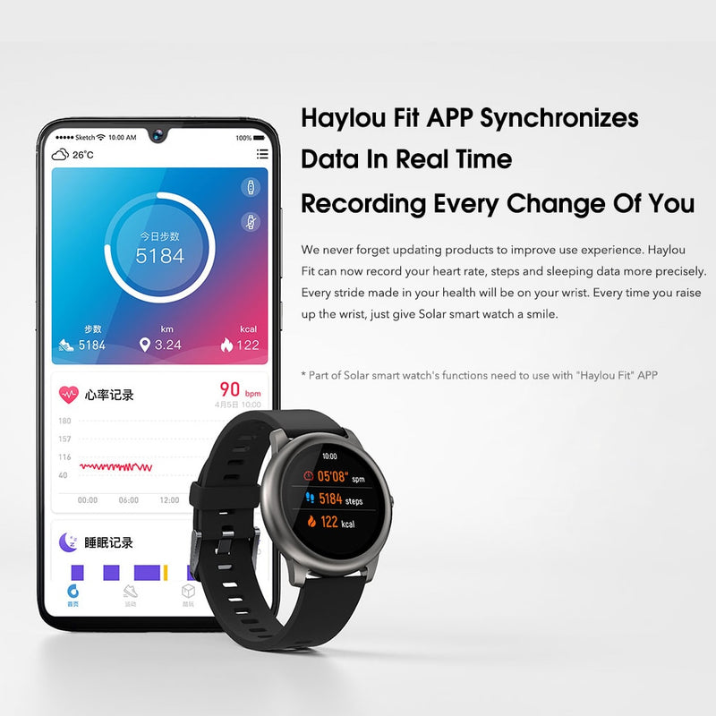 Smart Watch Xiaomi Haylou Solar LS05, 1.28" IP68 À Prova D'Água, COMPLETO. IOS e Android Global + ADICIONAL GRÁTIS - Picuí Magazine