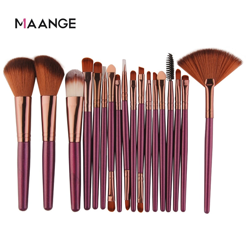 Kit de Pincel de Maquiagem MAANGE com 6/15/18/20Pcs. - Picuí Magazine