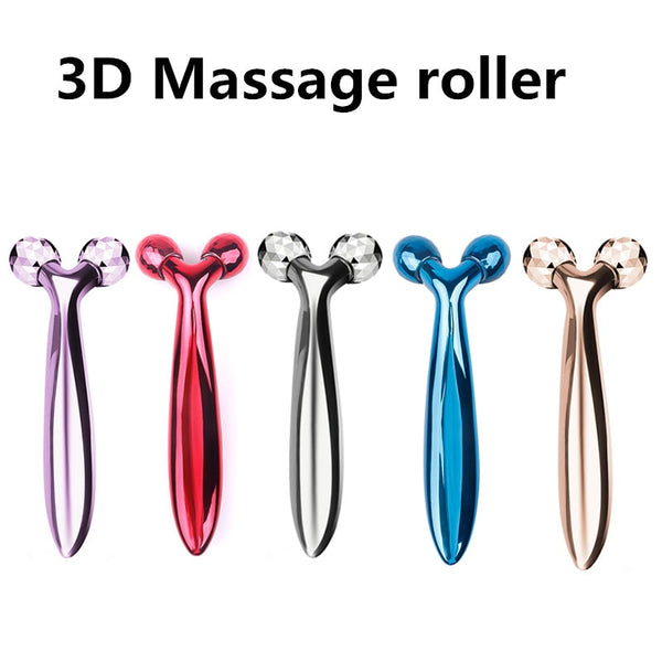 Roller Massageador Facial 360º 3D Para Tratamento de Rugas, Contorno e Relaxamento - Picuí Magazine