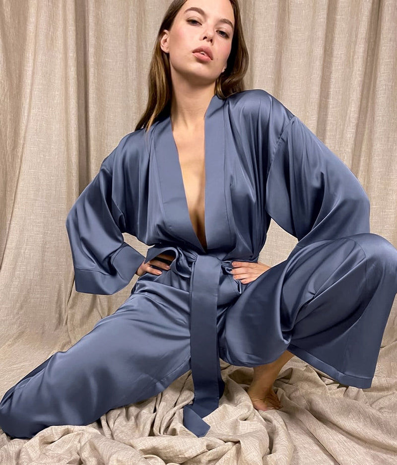 Pijama Kimono Elegante. Moda 2021 - FRETE GRÁTIS - Picuí Magazine