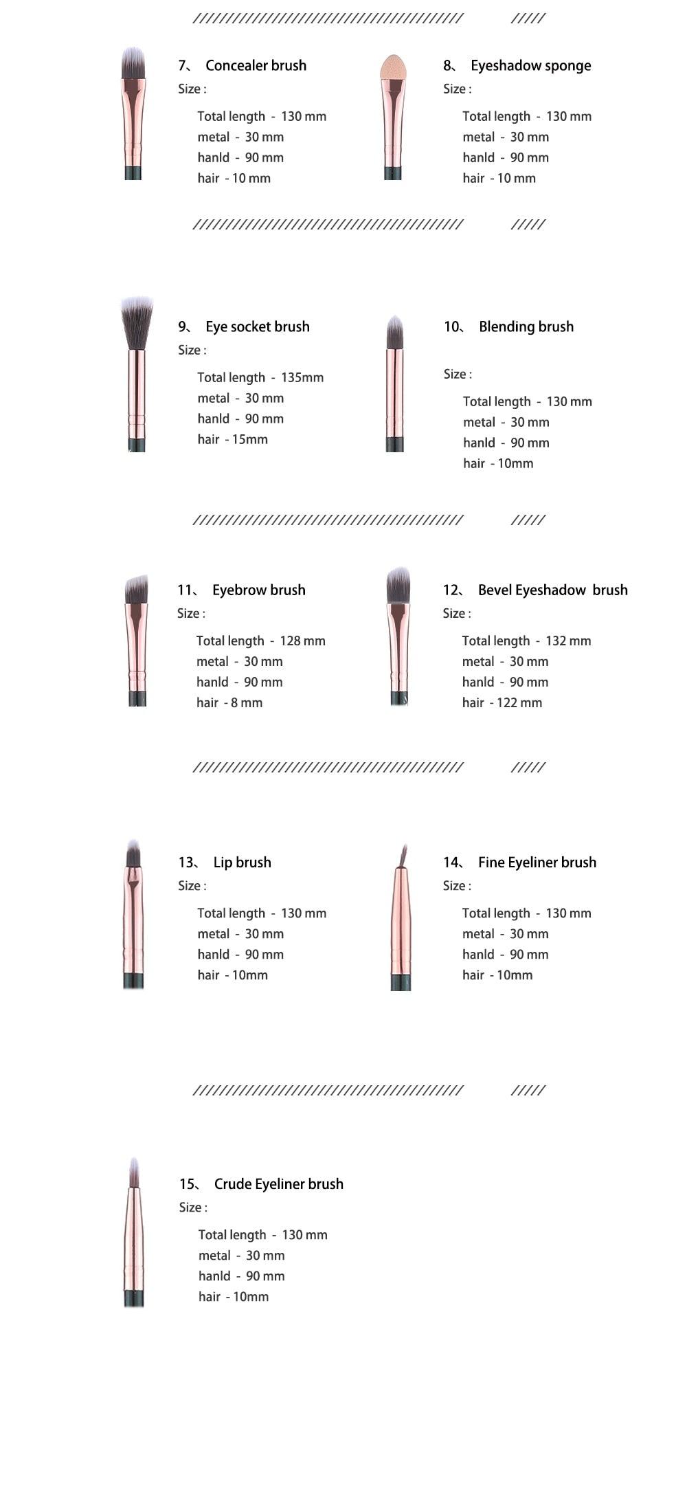 Kit de Pincéis de Maquiagem com 5/8/10/15pcs. Preço IMPERDÍVEL!!!!! - Picuí Magazine