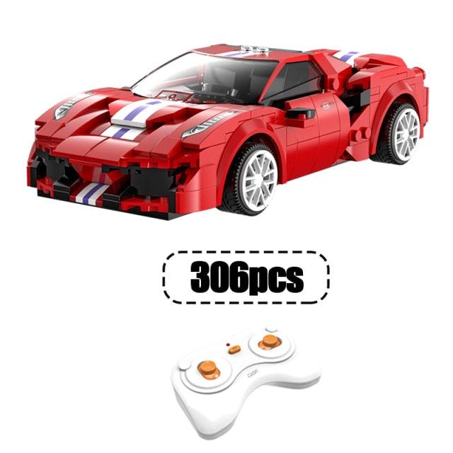 Super Carro Miniatura 488 em Blocos de Construção + Controle Remoto - Picuí Magazine