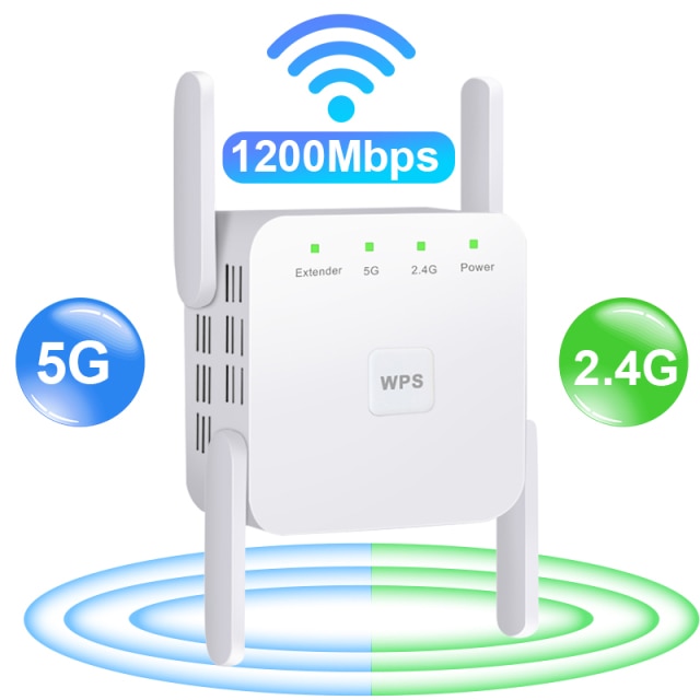 Extensor Repetidor de Wi-Fi Sem Fio 1200mbps, Dupla Freqüência 2.4g/5g - Picuí Magazine