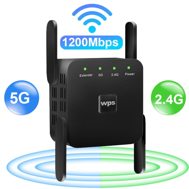 Extensor Repetidor de Wi-Fi Sem Fio 1200mbps, Dupla Freqüência 2.4g/5g - Picuí Magazine