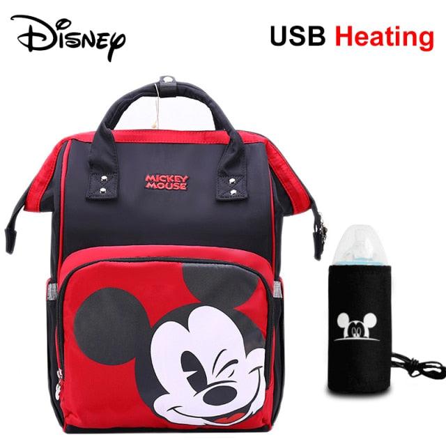 Mochila Maternidade Multifuncional Disney® Com Aquecedor USB E Alças Para Carrinho De Bebê - Picuí Magazine