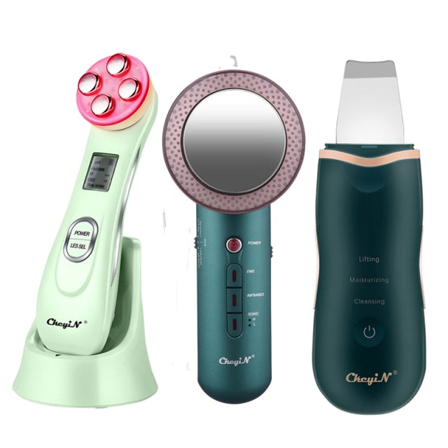 Kit SPA: Ultrassônico LipoFácil + EMS Mesoterapia & RF Radio Frequência + Purificador Ultrassônico - Picuí Magazine