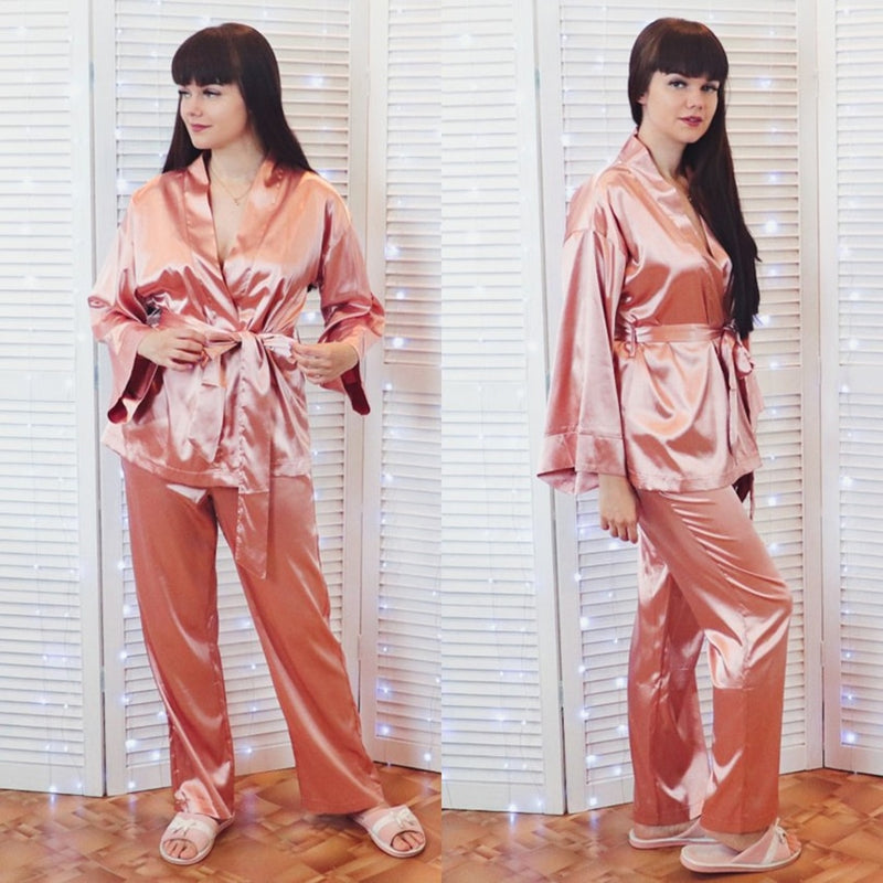 Pijama Kimono Elegante. Moda 2021 - FRETE GRÁTIS - Picuí Magazine