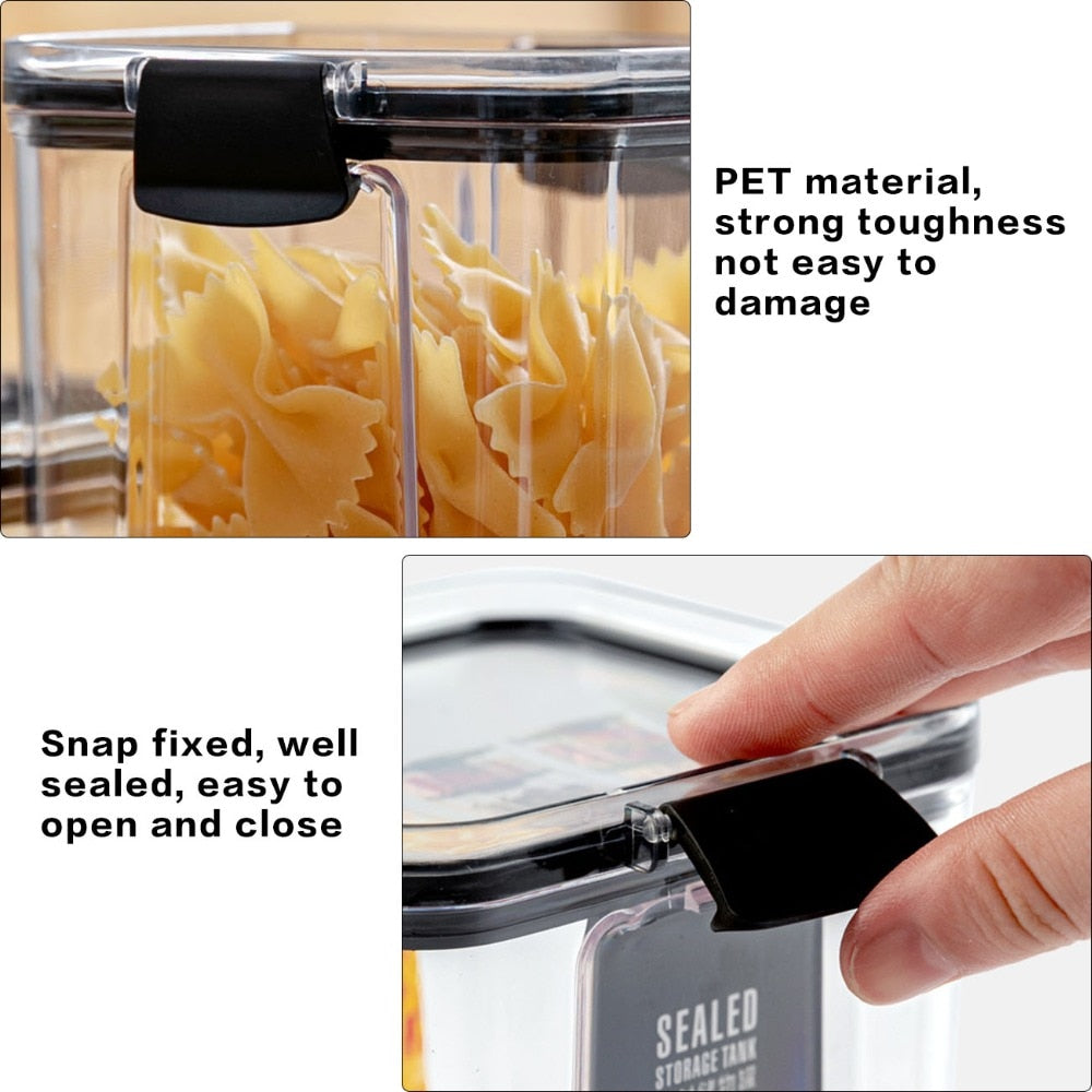 Porta Alimentos Transparentes 700/1300/1800ML - Picuí Magazine