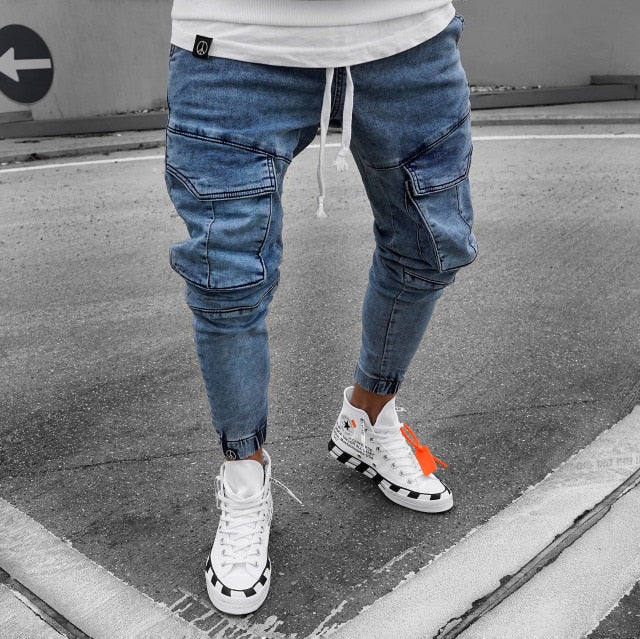 Calça Skinny Ripped Jeans Listrada Masculina - Picuí Magazine