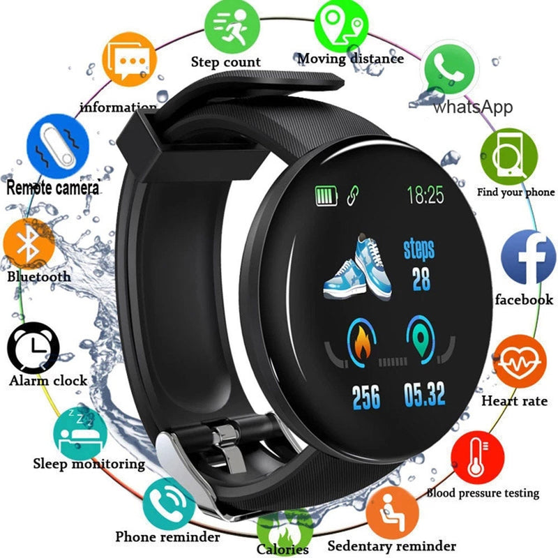 SmartWatch D18 Redondo Bluetooth, Controle Remoto, Fitness, Completo! Preço IMPERDÍVEL!!!!! - Picuí Magazine