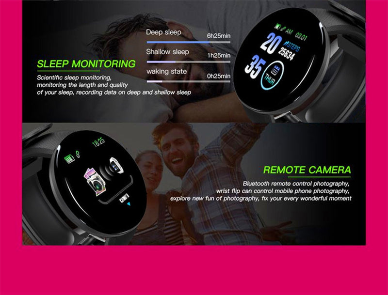 SmartWatch D18 Redondo Bluetooth, Controle Remoto, Fitness, Completo! Preço IMPERDÍVEL!!!!! - Picuí Magazine