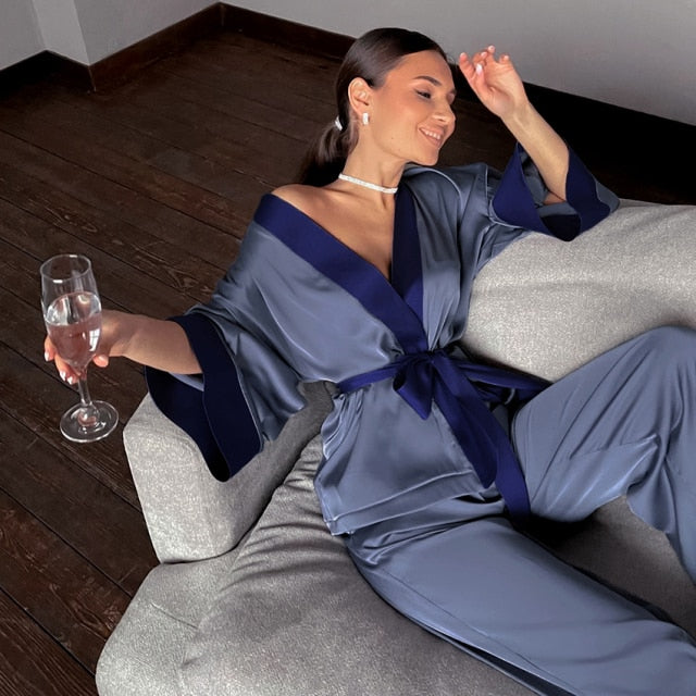 Pijama Kimono Elegante. Moda 2021 - FRETE GRÁTIS - Picuí Magazine