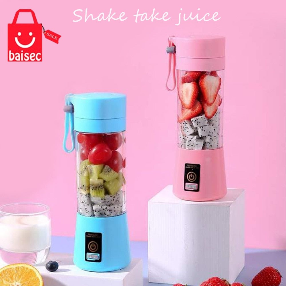 Mini Liquidificador Portátil Shake Take Juice Cup 4 Lâminas Recarregável Oferta! - Picuí Magazine