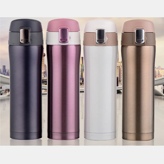 Garrafa Térmica 500ml Aço Inox Portátil. Viagem, Academia, Caminhada, Trabalho
