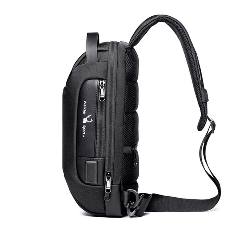 Bag Crossbody Masculina | Antifurto/ Impermeável/ USB/ Compacta - Picuí Magazine