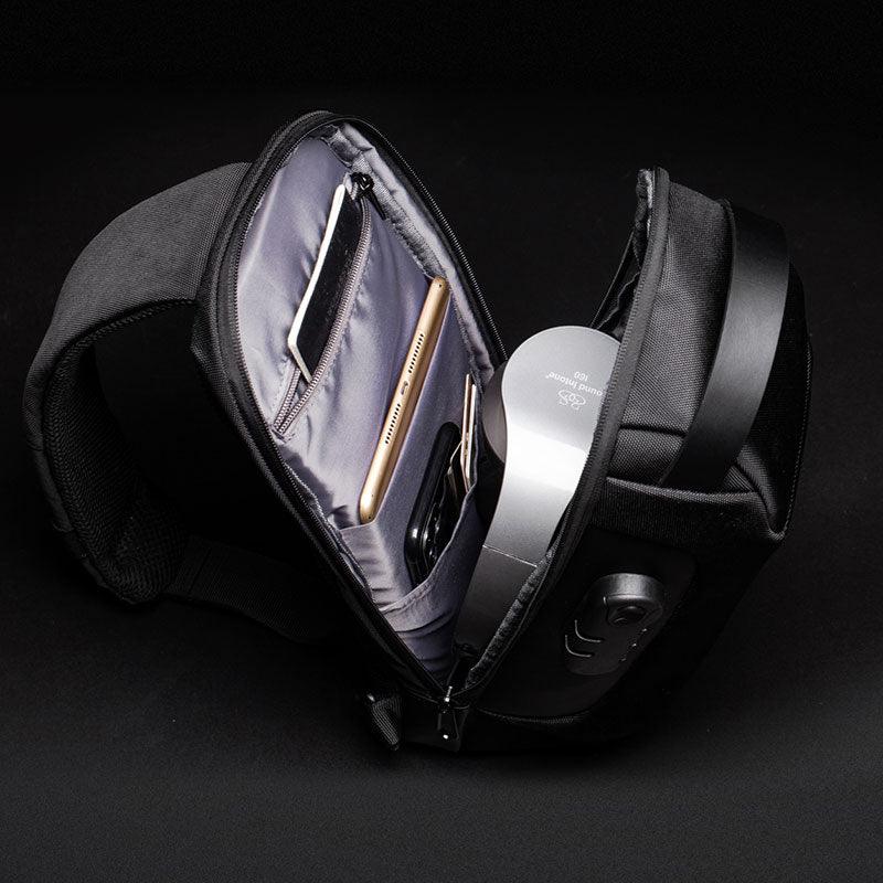 Bag Crossbody Masculina | Antifurto/ Impermeável/ USB/ Compacta - Picuí Magazine