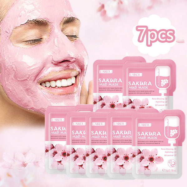 Máscara Facial de Argila Rosa Coreana - 7 Unidades - Picuí Magazine